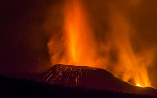 Картинка вулкан, извержение, лава