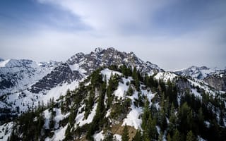 Картинка гора, рельеф, снег