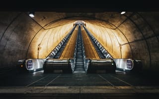 Картинка эскалатор, метро, тоннель