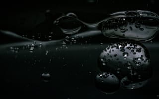 Картинка пузыри, вода, темный