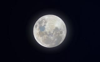 Картинка супер снежная луна, полнолуние, ночь, 8k, светящийся