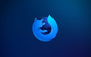 Картинка Fire Fox, синий, 8k, 5к