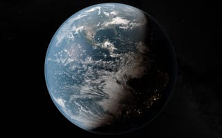 Картинка земля, планета, дневной свет, ночь, 8k, 5к, астрономия