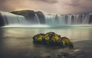 Картинка годафосс, водопад, живописный, пейзаж, Исландия