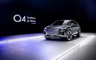Картинка audi q4 sportback e-tron, электрический внедорожник, концепт-кары, 5к, 2020