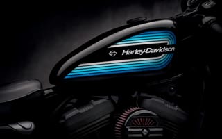 Картинка Харли-Девидсон, мотоцикл, синий, 8k, крупным планом, черный, 5к