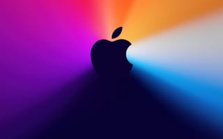 Картинка еще кое-что, яблоко логотип, эстетический, 5к, красочный, яблоко событие, 8k, градиент