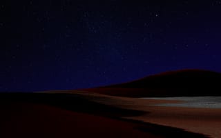 Картинка пустыня, звездное небо, темная тема, поверхность майкрософт про х, 5к, ночь, темное небо