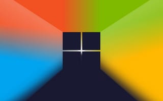 Картинка Майкрософт Виндоус, логотип, 5к, красочный, градиент