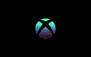Картинка Xbox, логотип, градиент, амолед, 5к, черный