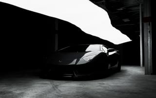 Картинка ламборджини авентадор, черные автомобили, компьютерная графика