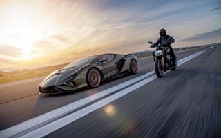 Картинка дукати диавель 1260 ламборджини, Lamborghini Sián FKP 37, 5к, гоночная трасса, 2021