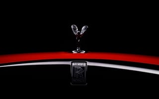 Картинка Rolls-Royce Dawn Black Badge, дух экстаза, амолед, 5к, черный, 8k, 2021