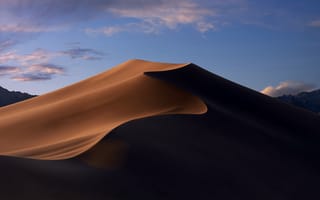 Картинка макос мохаве, песчаные дюны, вечер, запас, 5к, пустыня Мохаве, Калифорния