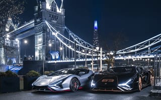 Картинка Lamborghini Sián FKP 37, Лондонский мост, 5к, 2021