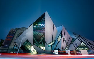 Картинка Королевский музей Онтарио, Торонто, Канада, 5к, современная архитектура