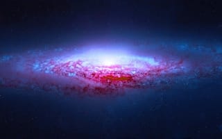 Картинка спиральная галактика, астрономия, красочный, яркий, вселенная
