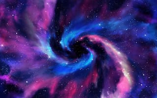 Картинка спиральная галактика, Млечный Путь, Глубокий космос, красочный, звезды, астрономия, туманность
