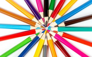 Картинка карандаши, красочный, многоцветный, 5к