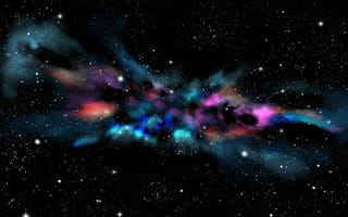 Картинка галактика, Млечный Путь, туманность, звезды, красочный, астрономия, Глубокий космос