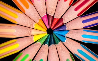 Картинка цветные карандаши, многоцветный, шаблон, круговой, амолед, макрос