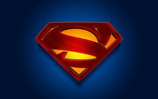 Картинка супермен, логотип, синий, супергерои постоянного тока