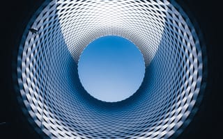 Картинка Базельский выставочный центр, современная архитектура, спираль, Швейцария, 8k, вид на небо, 5к