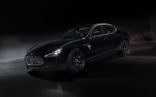 Картинка Maserati Ghibli Operanera по фрагменту, 2021, темный, черные автомобили, 5к