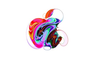 Картинка яблоко, логотип, жидкое искусство, белый, яблоко событие, красочный