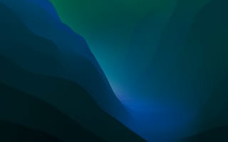 Картинка Макос Монтерей, запас, слои, темный режим, зеленый, 5к