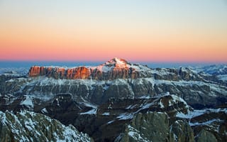 Картинка ледниковые горы, заснеженный, горная вершина, горный хребет, живописный, зима, альпийское свечение, пейзаж