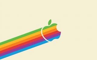 Картинка яблоко логотип, красочный, цвета радуги