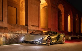 Картинка Lamborghini Sián FKP 37, Гибридные машины, 2021, 5к, спортивные автомобили
