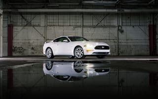 Картинка форд мустанг гт, пакет внешнего вида ледяного белого цвета, 5к, белые автомобили, 2022