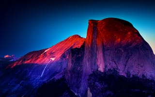 Картинка точка ледника, Йосемитская долина, сетчатка, 5к, горная вершина, яркий, манипуляция, знаменитое место, пейзаж, Национальный парк, красочный, смотровая площадка