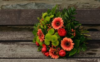 Картинка букет цветов, гербера ромашка, весенние цветы, 5к, цветочный, цвести