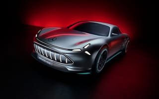 Картинка концепт mercedes-benz Vision AMG, электромобили, 2022, 5к, темный