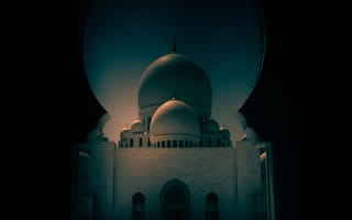 Картинка мечеть шейха зайда, Абу Даби, древняя архитектура, Объединенные Арабские Эмираты, Большая мечеть шейха Зайда