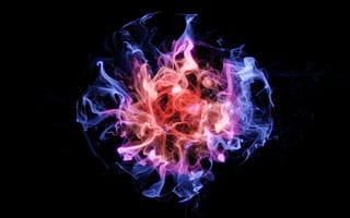 Картинка красочный дым, черный, взрыв, амолед, 5к, содержится, эксперимент