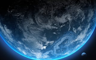 Картинка Планета земля, орбита, космос, космическое пространство
