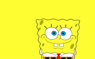 Картинка Губка Боб Квадратные Штаны, эстетичный спанч боб, мультфильм, желтый, минималистский, 5к