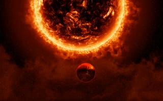 Картинка солнце, Солнечная система, солнечное тепло, планета
