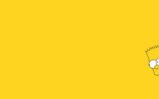 Картинка барт симпсон, Симпсоны, минималистский, желтый, 5к