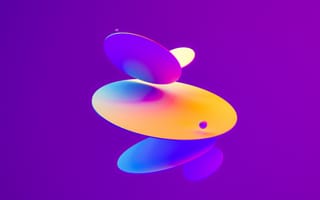 Картинка 3D визуализация, фиолетовый, формы