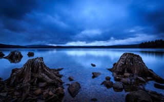 Картинка Тимоти Лейк, Орегон, дождливая погода, пейзаж, облачное небо, живописный, утро, озеро