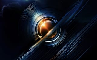 Картинка Глубокий космос, Сатурн, запас, Гаргантюа, черная дыра, темный, честь