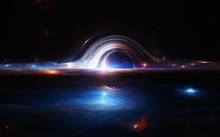 Картинка гигантская черная дыра, межзвездный, Глубокий космос