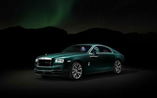 Картинка Rolls-Royce Wraith Северное сияние, 2023, 8k, 5к