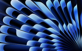 Картинка макос сонома, макбук эйр 2023, абстрактный, запас, 5к, синий