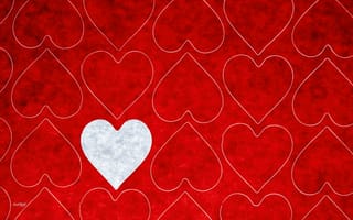 Картинка любовь сердца, красный, 5к, шаблон, белое сердце